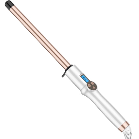 Hoson 3/4 Inch Extra Long Barrel Curling Wand, Ceramic Tourmaline Curling Wand Professional Dual Voltage with Adjustable Temperature