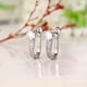 thumbnail image 5 of Pendientes de aro de diamantes de imitación de plata para las mujeres, 5 of 7