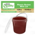 thumbnail image 5 of y 1 Gallon (128 Ounces) Clear Plastic Bucket with Lid and Handle (1 Pack), Ice Cream Bucket with Lid - Food Grade Freezer and Microwave Safe Food Storage Containers, Round Plastic Bucket Container,, 5 of 5