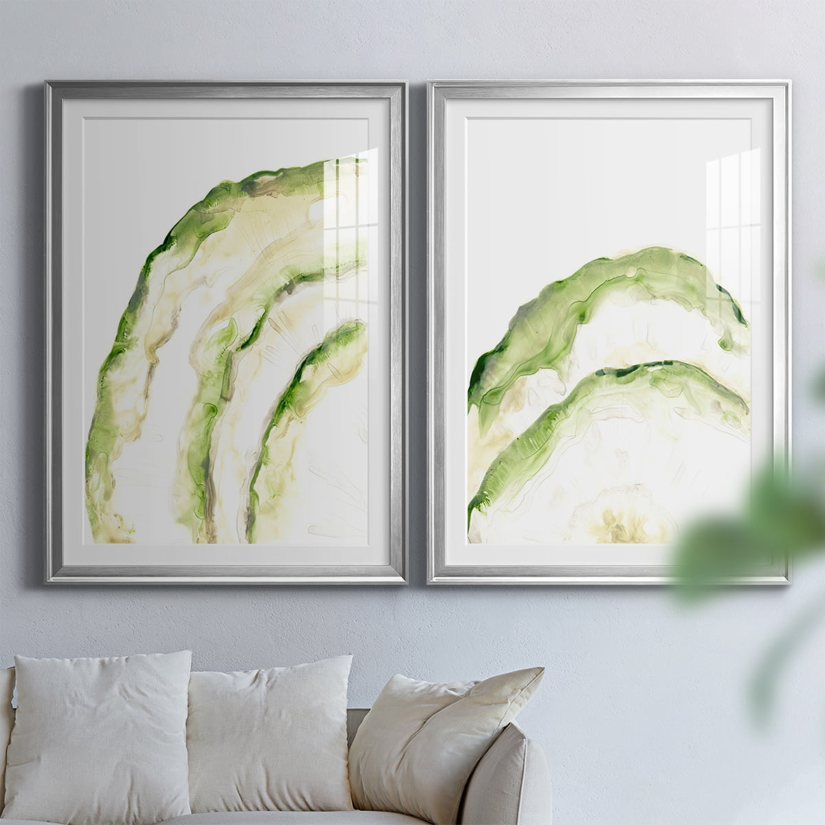 Wexford Home Lichen Halo I Premium Framed Print, 18.5" x 24.5" - Ready to Hang, Silver (Set of 2)