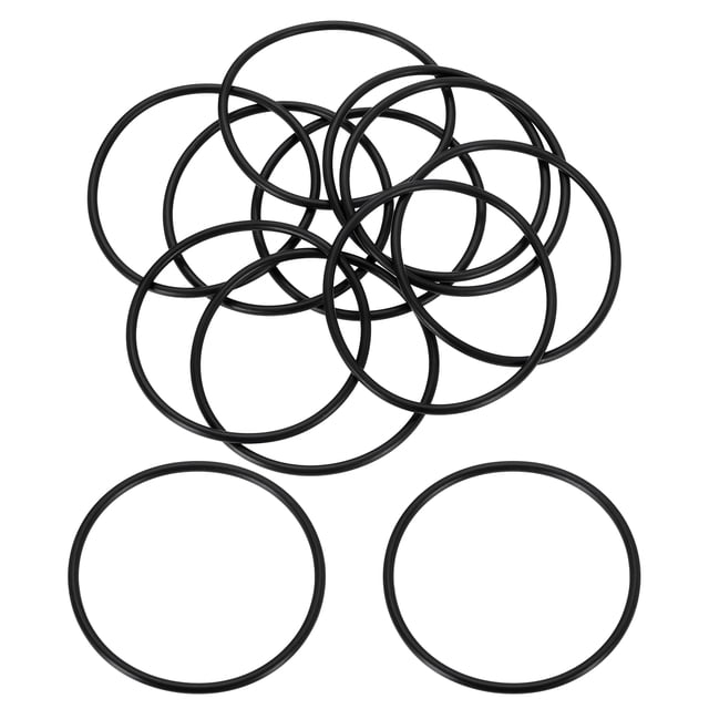 Uxcell Paquete de 10 Juntas Tóricas de Goma Nitrílica, Gaskets de Sellado AS568 55.25mm ID 2.62mm de Ancho para Filtro de Agua, Compatible con Maquinaria Automotriz y Plomería, Negro