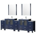 thumbnail image 3 of Navy Blue Double Bathroom Vanity With Storage Units, Ceramic Top, 34 In. Mirrors, Faucet - And Stain Proof 108 Bath Vanity, Deck, Included Scratch, 3 of 3