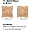 thumbnail image 6 of Orange Boho Throw Pillow Covers 18x18 Inch Bohemian Carpet Ethnic Pillow Cases Vintage Geographic Persian Rug Decorative Farmhouse Throw Pillows Set of 2 Home Decor For Room Porch Patio Couch Outdoor, 6 of 6