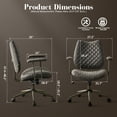 thumbnail image 3 of XIZZI Ergonomic Office Chair, Comfy Desk Chairs w/ 3.15" Adjustable Height, 30° Tilt & 360° Swivel, Ideal for Home & Office Workspaces, Gray (Suede Leather), 3 of 8