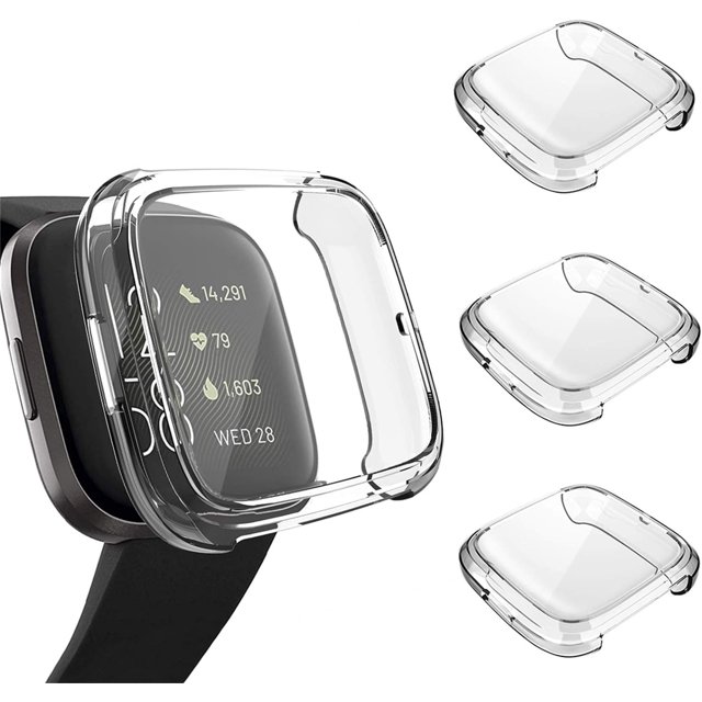 Paquete de 3 fundas protectoras de pantalla, ultrafinas, suaves, protectoras de TPU, cubierta completa, compatible con reloj inteligente, transparente