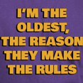 thumbnail image 3 of CafePress - I'm The Oldest Dark T Shirt - Men's Classic Graphic Cotton T-Shirt, 3 of 4