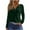 Army Green, variant on Fouhkni Womens Tunic Tops Loose Fitted Long Sleeve Notch V Neck Casual Fall Plain Comfy Shirts