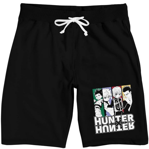 Hunter X Hunter Characters Men's Black Sleep Pajama Shorts-3XL
