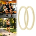 thumbnail image 2 of Silicone Patellar Tendon Knee Support Bands 2 Pack, Flexible Knee Brace Accessories for Running Basketball Tennis Hiking Sports, Cream Beige, 2 of 4