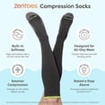 thumbnail image 3 of Zentoes Compression Socks for Men and Women, Knee High Socks with Ball of Foot Cushion, 1 Pair, Medium, Regular, Graphite, 3 of 7