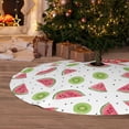 thumbnail image 6 of Yiaed Watermelon And Kiwi Print Christmas Tree Skirt , Tree SkirtsTree Mat for Christmas Winter Holiday Indoor Decorations-48", 6 of 7