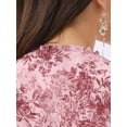 thumbnail image 5 of DARING DIVA Layered Tiered Semi Sheer Chiffon Mini Dress L Pink Floral, 5 of 7