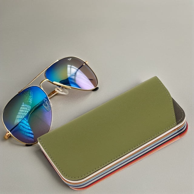 OUNONA 10Ud Y Portátil De PU Para Gafas Con Apertura Inclinada Y Protección Para Viaje