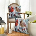 thumbnail image 5 of Winter Red Bird Throw Pillow Covers 18x18 Set of 2,Christmas Decoractive Pillowcases for Sofa Couch Living Room, 5 of 6