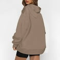 thumbnail image 4 of kytmyeq Women's Casual Fashion Solid Color Long Sleeve Pullover Hoodies Sweatshirts, 4 of 6