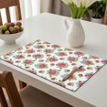 thumbnail image 6 of Placemat, Pioneer Flower Floral Print Pattern Place Mats Table Mat Set Of 2, PVC Washable Placemats for Party Kitchen Dining Decoration, 18x12 Inch, Fade Resistant, 6 of 6
