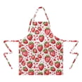 thumbnail image 2 of Red Strawberry Plants Fruit Heart Apron-Garden Aprons for Women with Pockets-Cotton Linen Waterproof Kitchen Cooking Gardening Aprons Adjustable for Kitchen,Cooking,BBQ and Salon 33x27 Inch, 2 of 7