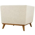 thumbnail image 3 of Modern Contemporary Urban Design Living Room Lounge Club Lobby Sofa Corner Chair, Fabric, Beige, 3 of 3