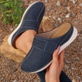 thumbnail image 6 of Dakaela Clogs for Women Comfortable Slip on Mules Shoes Arch Support Closed Toe Sandals Backless Summer Casual Walking Slides Navy 6, 6 of 9