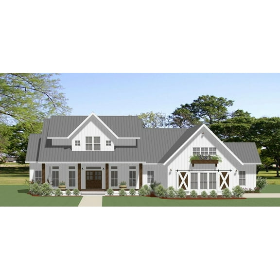 006-61419: Traditional Country 3 Bed, 6 Bath Luxury Home Plan, 3172 Sq Ft: Full Blueprints with License to Build by Home Plan Marketplace - Lesuto