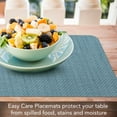 thumbnail image 5 of CounterArt "Blue/Natural Basket Weave Design" Reversible Easy Care Flexible Plastic Placemat 4 Pack, 5 of 8
