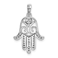 thumbnail image 3 of Sterling Silver CZ Chamseh Pendant Charm, 3 of 3