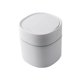 thumbnail image 1 of Mini wastepaper basket desktop wastepaper basket with lid small knob, white, 1 of 5