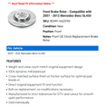 thumbnail image 2 of Front Brake Rotor - Compatible with 2007 - 2012 Mercedes-Benz GL450 2008 2009 2010 2011, 2 of 2