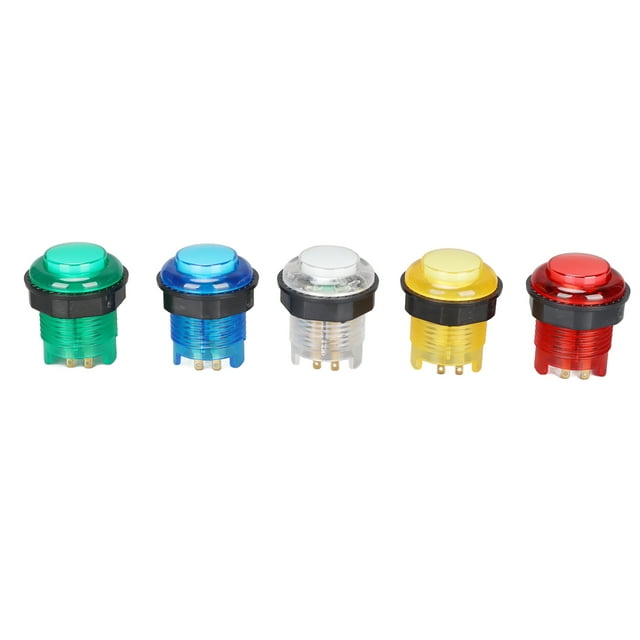 Botones de juego Bling Bling 5 piezas pulsadores Arcade iluminados LED