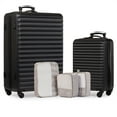 thumbnail image 1 of Jetstream® 5-Piece Hardside Luggage Set – 28" Large Checked Suitcase, 20" Carry-On Luggage, and 3 Packing Cubes, 1 of 8