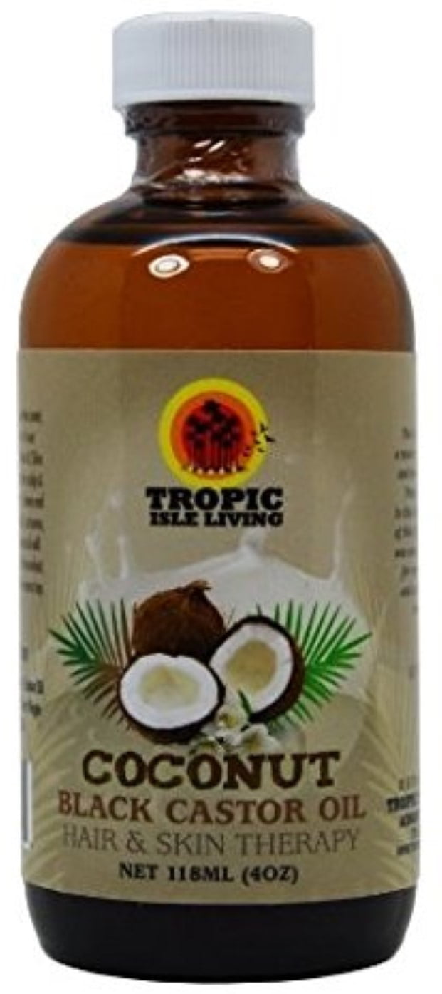 Tropic Isle Living Jamaican Coconut Black Castor Oil, 4 oz (Pack of 4