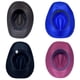 thumbnail image 5 of Sonducket Sombrero de vaquero clásico de lana ajustable cuerda tela transpirable cómodo sombra Metal Ferora Color vestido gorra invierno Sombreros Caqui Sonducket AP012902-05, 5 of 6