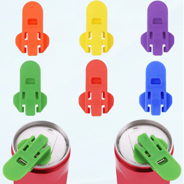 Manual Easy Can Opener [6 Pack], Colored Soda Beer Can Opener Beverage Can Cover Protector, Can Top Ring Opener Tool Drink Shield for Pop, Beer, Coke or Soda