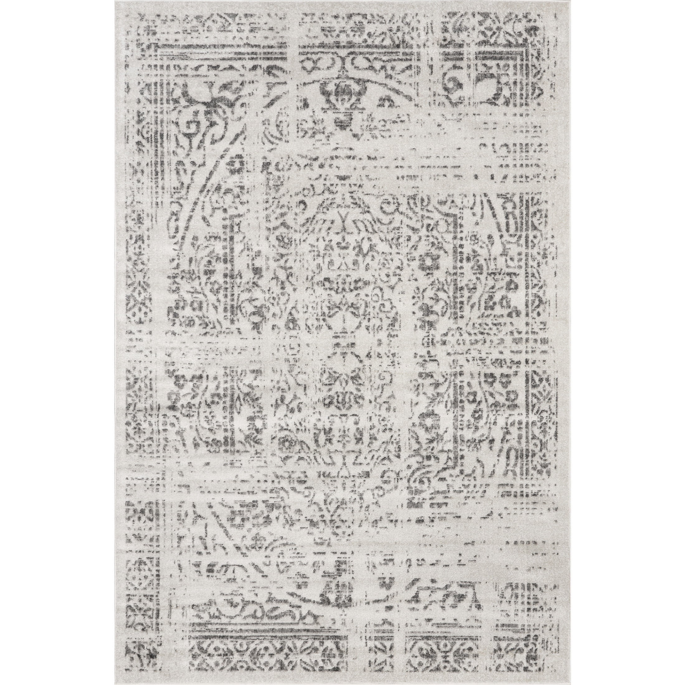 nuLOOM Arlena Vintage Traditional Area Rug, 5', Round, Arlena Grey