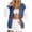 Y171 Navy, variant on Auralook Women’s Color‑Block Raglan Sleeve Baseball Jacket Crew Neck Button Casual Outerwear with Side Pockets