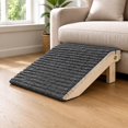 thumbnail image 4 of twisto Foldable Dog Ramp Ribbed Textile Wooden Pet Ramp Wedge-Shaped Wooden Pet Steps for Small Dogs, Elevated Elevated Areas, as Pictured, 4 of 10
