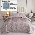 thumbnail image 6 of Purple Floral Quilt Set King - Soft Lightweight Quilts 3-Piece for All Season (1 Quilt, 2 Shams), 6 of 9