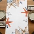 thumbnail image 5 of Table Runners 72 Inches Long Dress Scarves, Blue Coastal Farmhouse Kitchen/Dining Table Runner, Coffee Tablerunners, Summer Beach Starfish Weeping Eucalyptus 16x72 Inch, 5 of 9