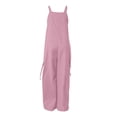 thumbnail image 5 of GILIGEGE Baggy Overalls for Women Loose Fit Wide Leg Jumpsuits with Pockets Casual Oversized Rompers Long Cargo Pants 2025 Overalls for Casual Sleeveless Suspender Jumpsuits V Neck Loose Rompers, 5 of 6