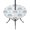 Navy, White, variant on Round Outdoor Tablecloth with Umbrella Hole and Zipper, Grey Palm Trees Tablecloth with Elastic Waterproof, Tropical Summer Beach Botanical Patio Table Covers for 36" - 44" Picnic Pool Tables