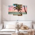 thumbnail image 2 of Elephant Stock Mesmerizing Beach Wall Art - Horizontal Multi Panel Canvas - Living Room Wall Decor - Beach Multi Panel - Brown And Pink Decor - 43" x 27", 2 of 4