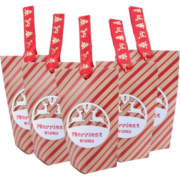 TsunNee Cajas de Regalo para Fiestas de Navidad, Cajas de Dulces de Papel Kraft Navideño, Bolsas de Regalo para Fiestas de Navidad, Cajas de Regalos de Papel Creativas para Decoraciones de Fiestas de