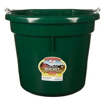 Miller Manufacturing P20FBGREEN Flat Back Bucket for Dogs and Horses, 20-Quart, Green