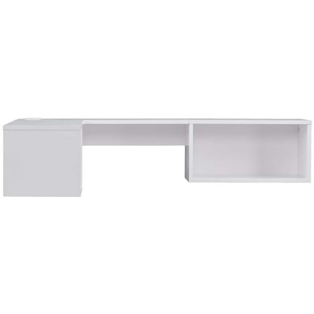Scranton Co Wall Mount Corner Floating Desk in White Walmart