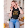 thumbnail image 2 of Thankful Blessed & Turkey Obsessed Women Black T-Shirt, Female Large, 2 of 4