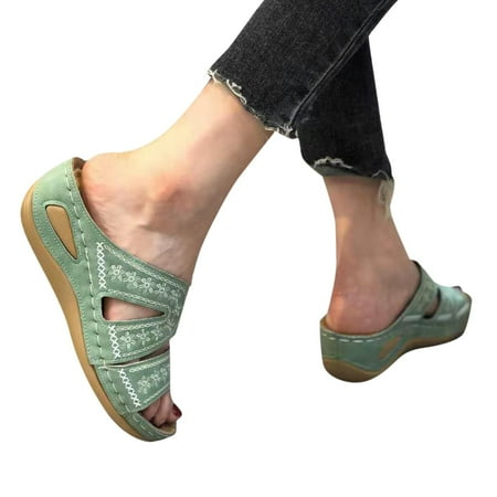 

Women Sandals Mouth Wedge Low Heel Roman Wedge Ladies Fashion Elastic Strap Fish Mouth Breathable Shoes Thick Soled Wedges Casual Sandals Yutnsbel