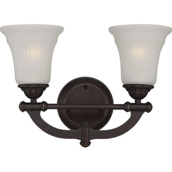 2-Light Traditional Vanity Fixture in Georgetown Bronze Finish