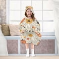 thumbnail image 7 of FORMRS Wearable Blanket Hoodie with Sleeves for Kids Cozy Flannel Sweatshirt, Halloween Cute Pumpkins, 7 of 7