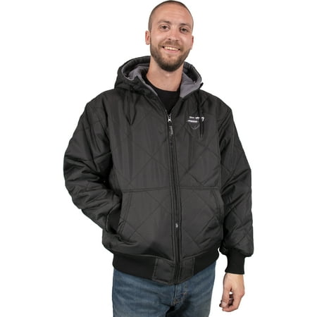 Freeze Defense Men's Fleece Lined Quilted Winter Jacket Coat (Small,