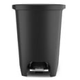 thumbnail image 6 of Glad Kitchen Trash Can w/ Lid, Stainless Pedal & Garbage Bag Rings, 13 Gal, Black, 4 Pack, 6 of 6
